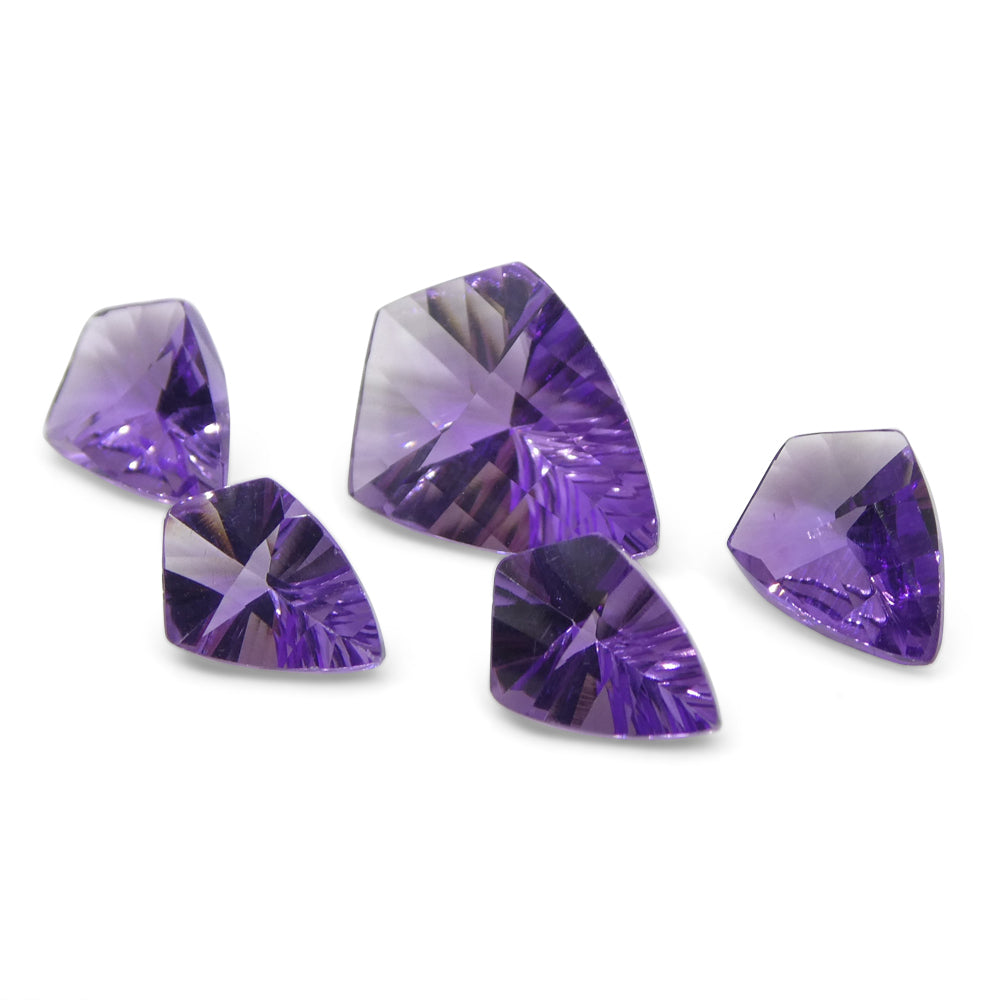 8ct Shield Amethyst 'Eleanor' Fantasy/Fancy Cut Set - Skyjems Wholesale Gemstones