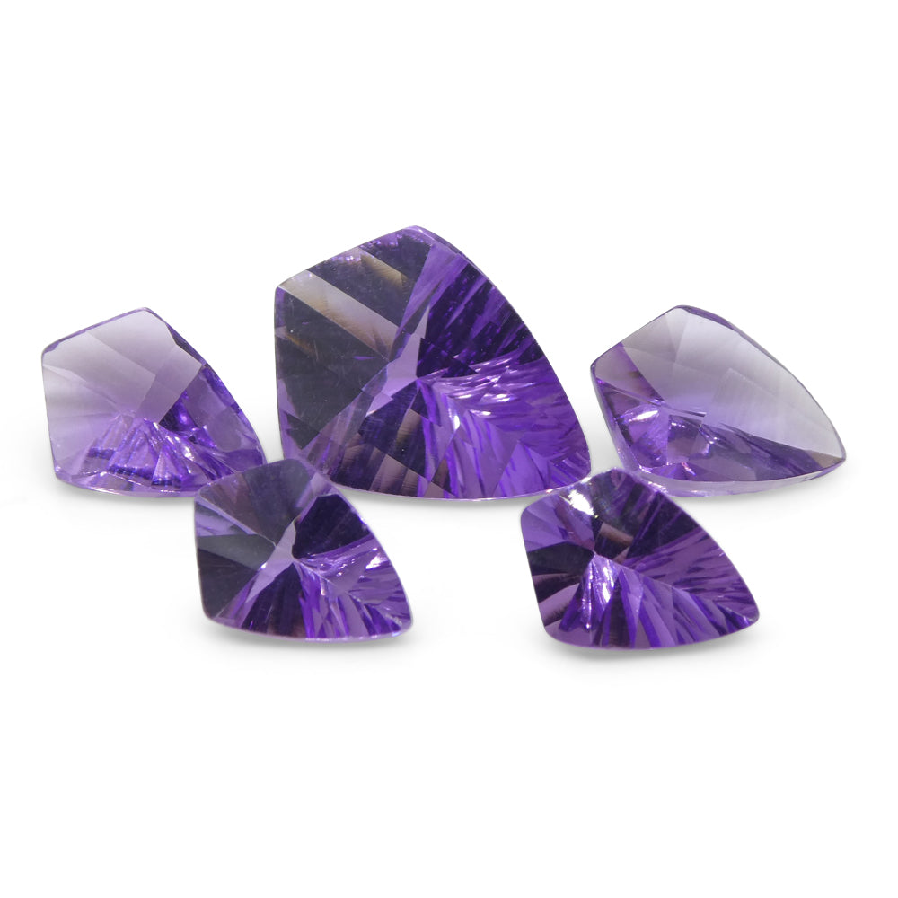 8ct Shield Amethyst 'Eleanor' Fantasy/Fancy Cut Set - Skyjems Wholesale Gemstones