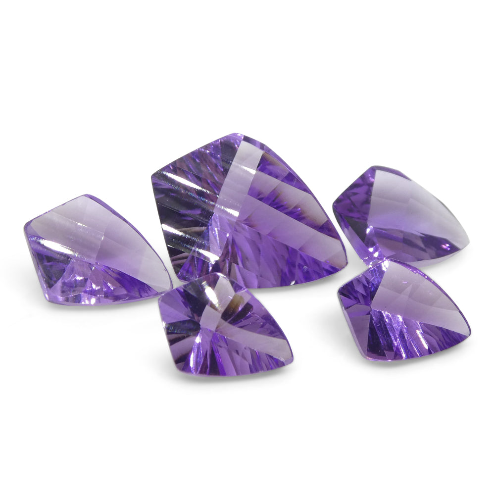 8ct Shield Amethyst 'Eleanor' Fantasy/Fancy Cut Set - Skyjems Wholesale Gemstones