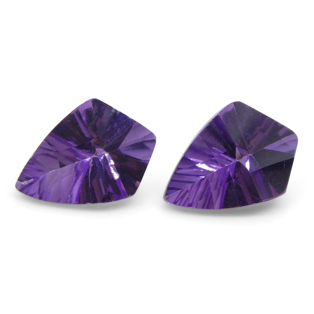 8ct Shield Amethyst 'Eleanor' Fantasy/Fancy Cut Set - Skyjems Wholesale Gemstones