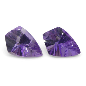 2ct Shield Amethyst 'Eleanor' Fantasy/Fancy Cut Pair - Skyjems Wholesale Gemstones