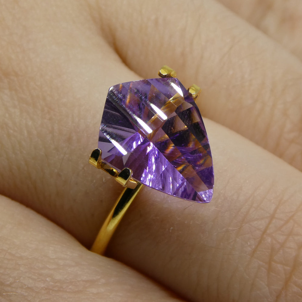 3.44ct Shield Amethyst 'Eleanor' Fantasy/Fancy Cut - Skyjems Wholesale Gemstones