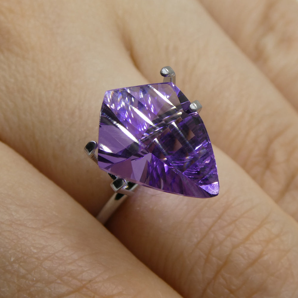 5.48ct Shield Amethyst 'Eleanor' Fantasy/Fancy Cut - Skyjems Wholesale Gemstones