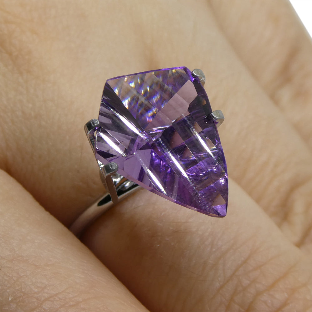 7.26ct Shield Amethyst 'Eleanor' Fantasy/Fancy Cut - Skyjems Wholesale Gemstones