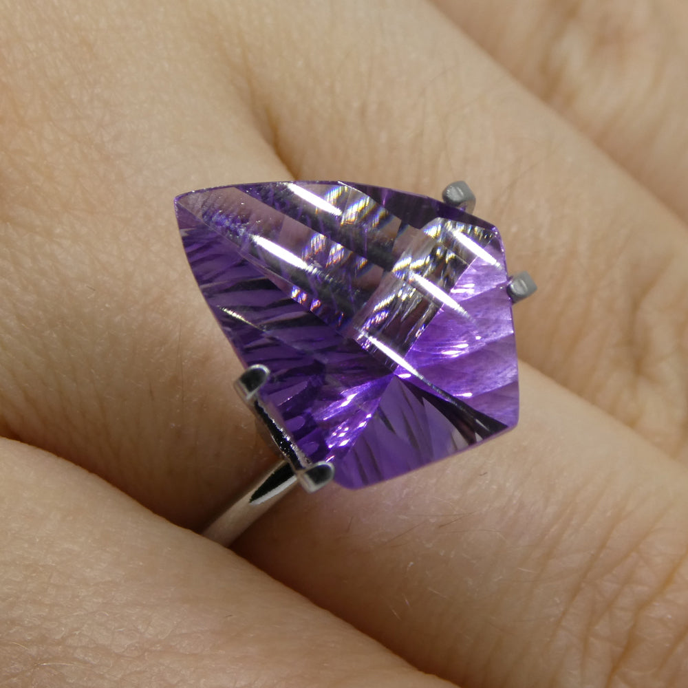 7.26ct Shield Amethyst 'Eleanor' Fantasy/Fancy Cut - Skyjems Wholesale Gemstones