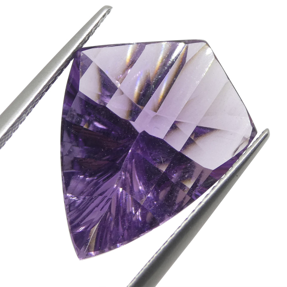 SkyJems 10ct Shield Amethyst Eleanor Fantasy Cut, rich purple Brazilian gemstone for fine jewelry collectors