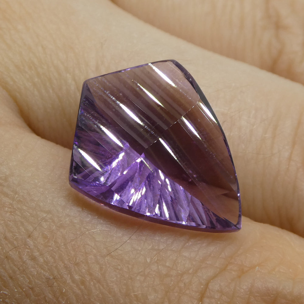 SkyJems 10ct Shield Amethyst Eleanor Fantasy Cut, rich purple Brazilian gemstone for fine jewelry collectors
