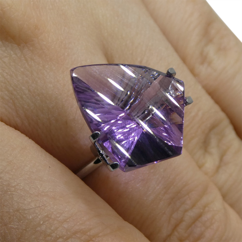 SkyJems 10ct Shield Amethyst Eleanor Fantasy Cut, rich purple Brazilian gemstone for fine jewelry collectors