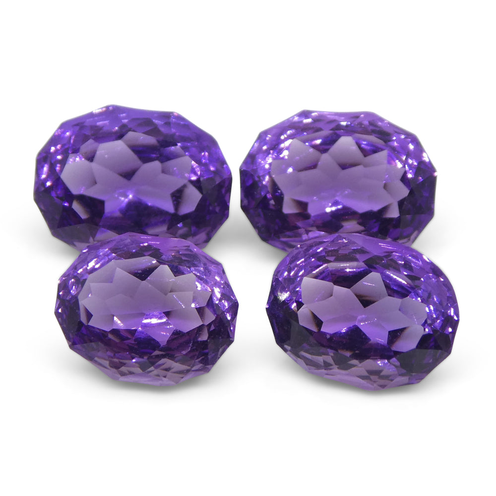 14ct Oval Amethyst 'Ruth' Fantasy/Fancy Cut Set - Skyjems Wholesale Gemstones