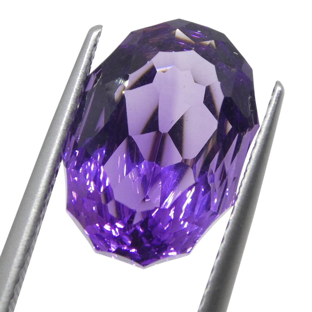 5.50ct Oval Amethyst 'Ruth' Fantasy/Fancy Cut | Skyjems