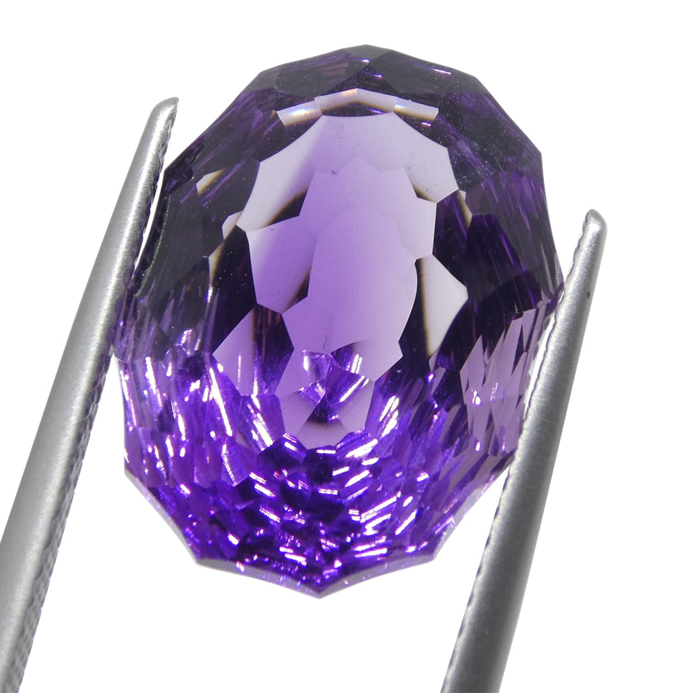 8.50ct Oval Amethyst 'Ruth' Fantasy/Fancy Cut - Skyjems Wholesale Gemstones