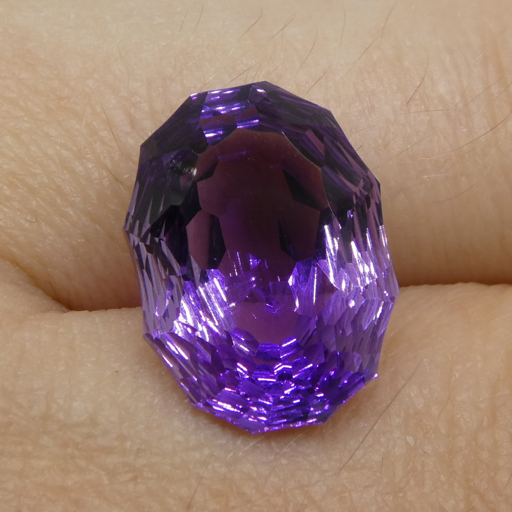 8.50ct Oval Amethyst 'Ruth' Fantasy/Fancy Cut - Skyjems Wholesale Gemstones