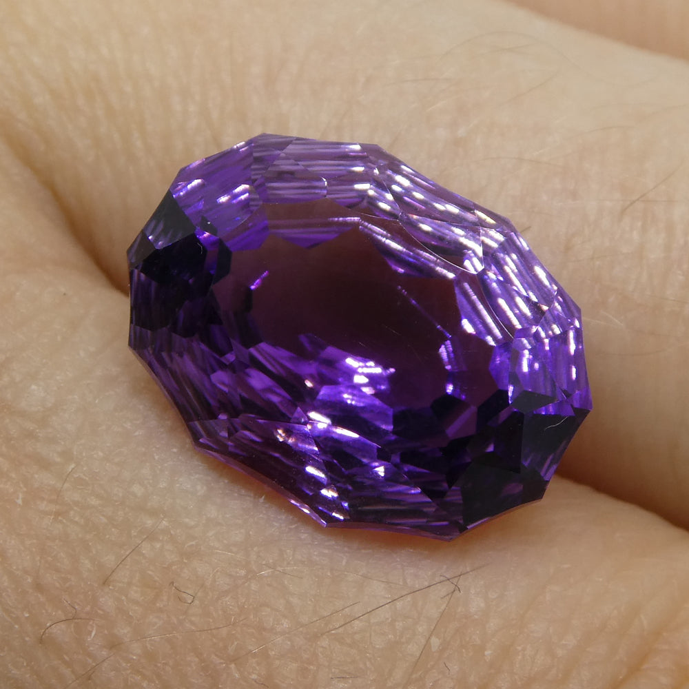 8.50ct Oval Amethyst 'Ruth' Fantasy/Fancy Cut - Skyjems Wholesale Gemstones