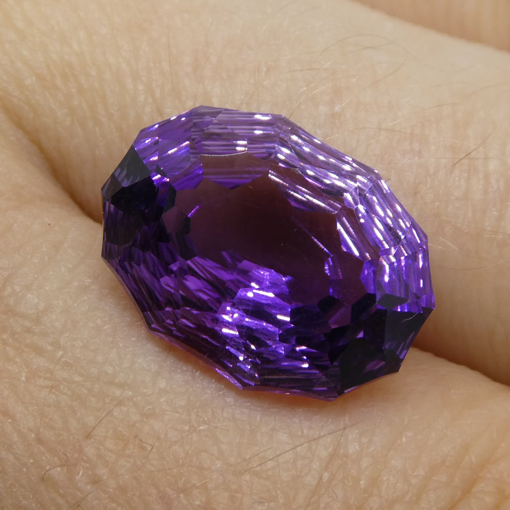 8.50ct Oval Amethyst 'Ruth' Fantasy/Fancy Cut - Skyjems Wholesale Gemstones