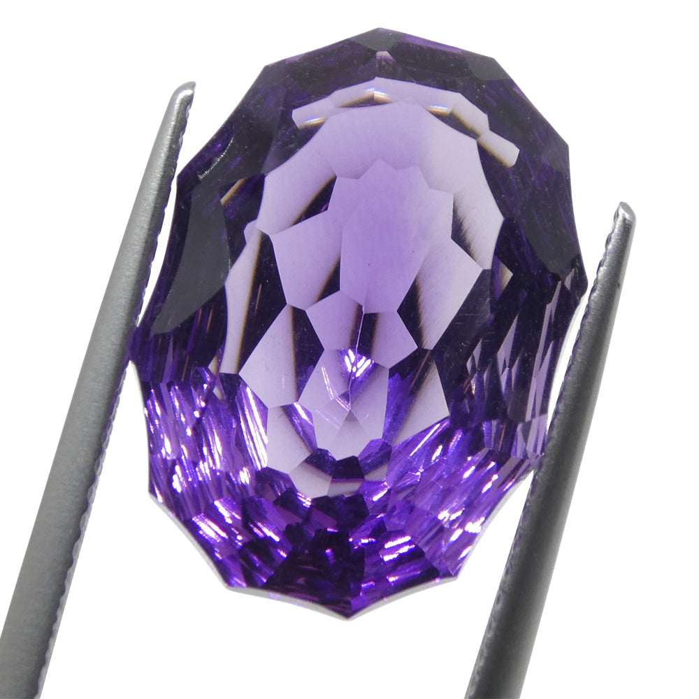 11ct Oval Amethyst 'Ruth' Fantasy/Fancy Cut - Skyjems Wholesale Gemstones