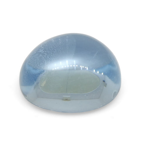 3.4ct Oval Cabochon Blue Aquamarine from Brazil