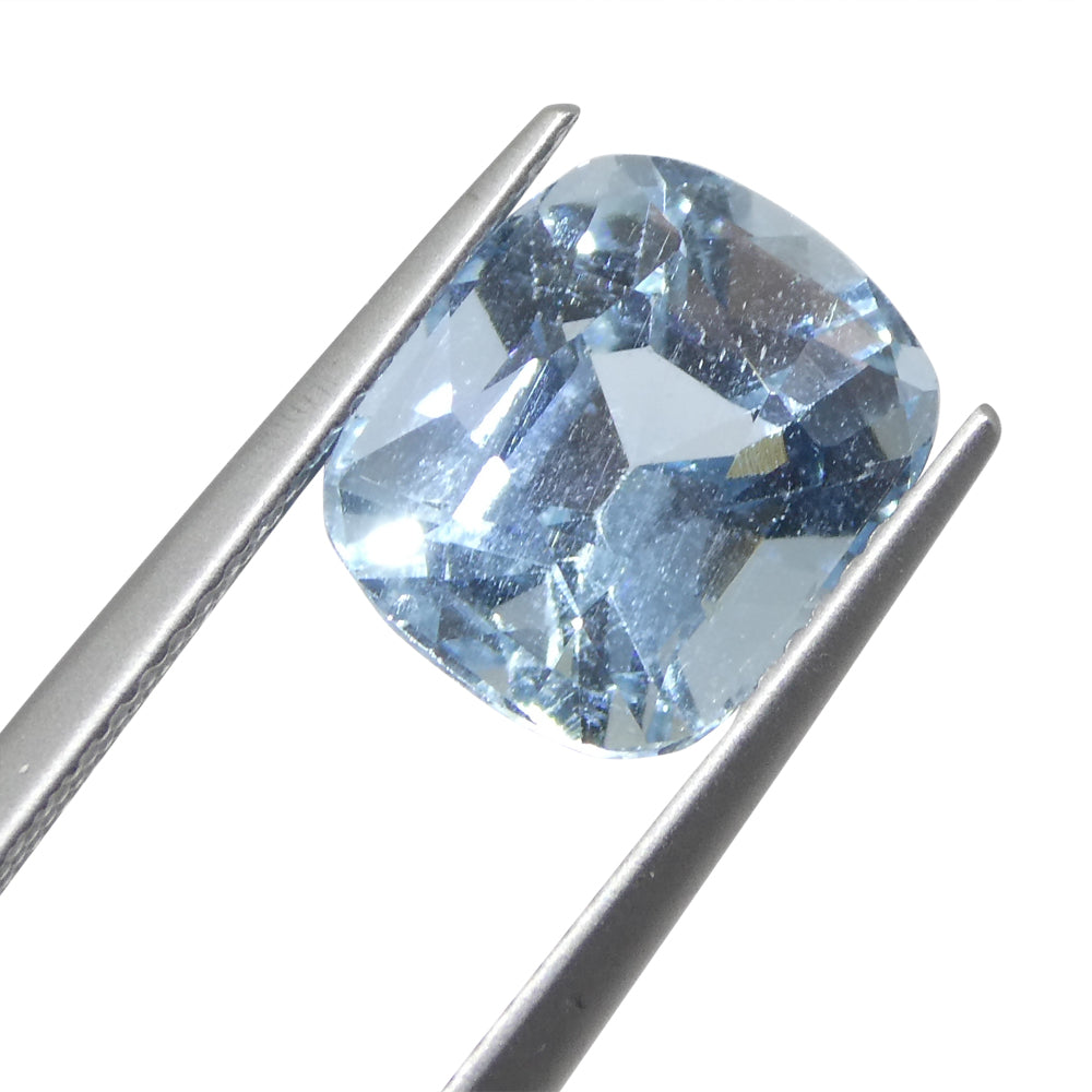 Aquamarine 4.77 cts 10.83 x 9.41 x 7.97 Cushion Blue  $3820