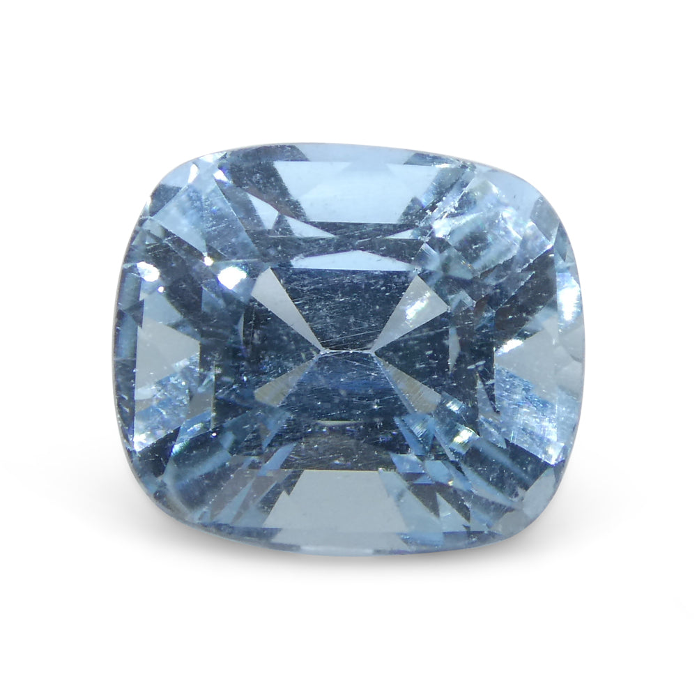 4.77ct Cushion Blue Aquamarine from Brazil - Skyjems Wholesale Gemstones