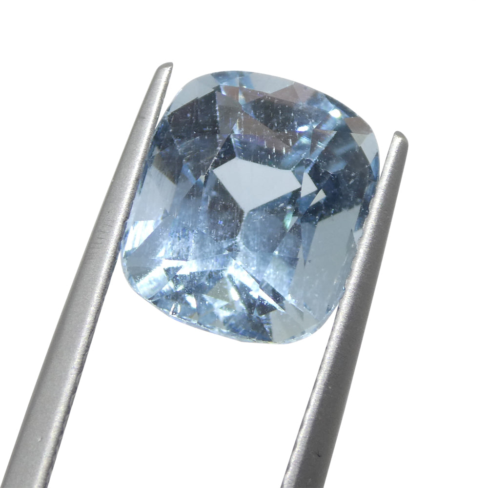 4.77ct Cushion Blue Aquamarine from Brazil - Skyjems Wholesale Gemstones