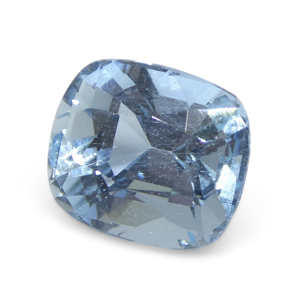 4.77ct Cushion Blue Aquamarine from Brazil - Skyjems Wholesale Gemstones