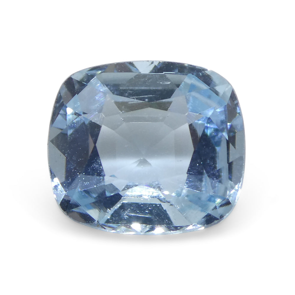 3.01ct Cushion Blue Aquamarine from Brazil - Skyjems Wholesale Gemstones