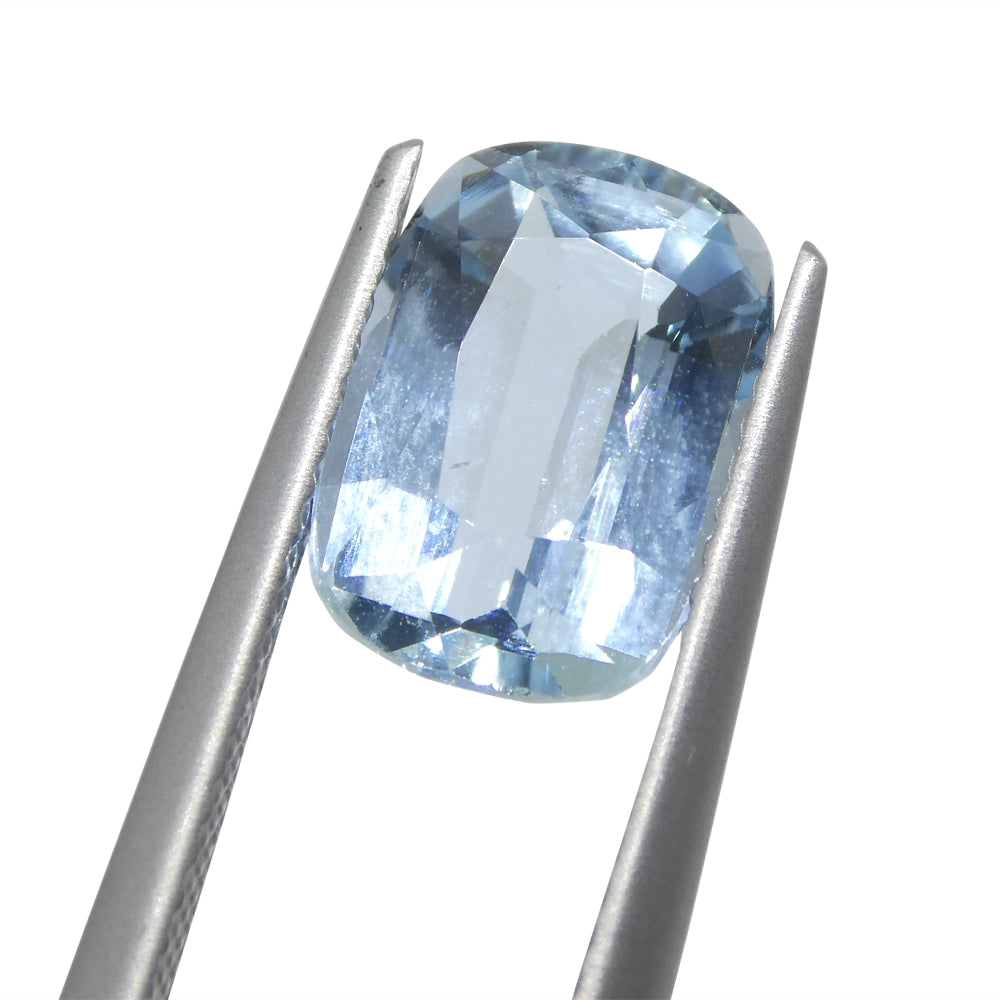 Aquamarine 3.16 cts 11.00 x 7.72 x 5.46 Cushion Blue  $2530