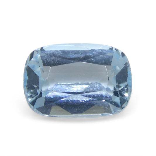 3.16ct Cushion Blue Aquamarine from Brazil - Skyjems Wholesale Gemstones