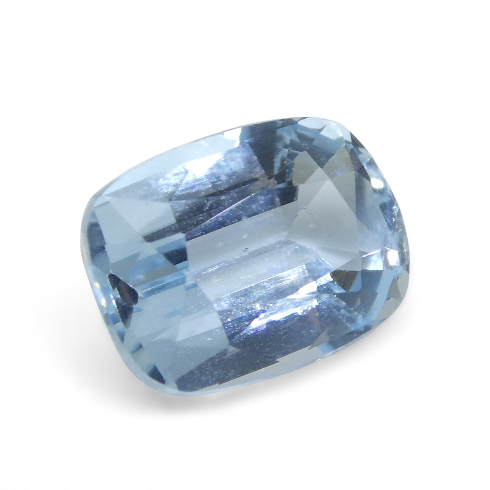 3.16ct Cushion Blue Aquamarine from Brazil - Skyjems Wholesale Gemstones