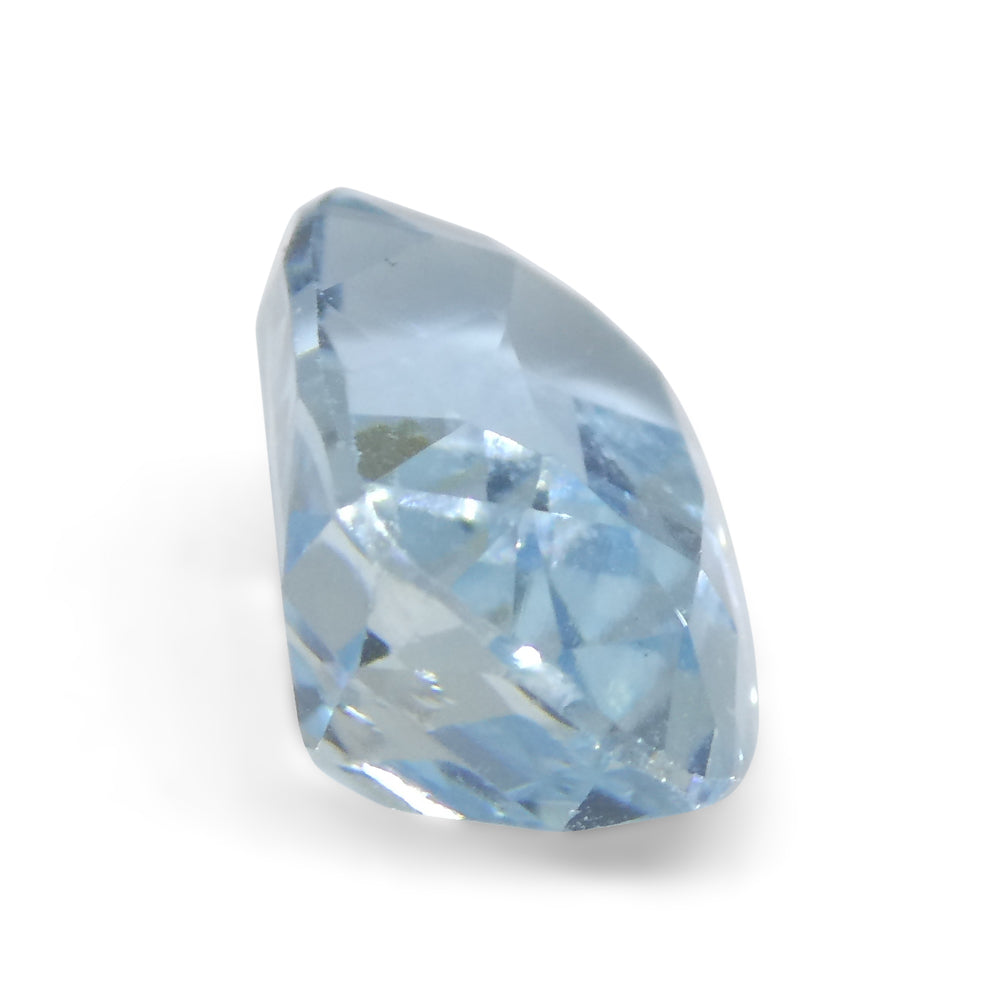 3.16ct Cushion Blue Aquamarine from Brazil - Skyjems Wholesale Gemstones