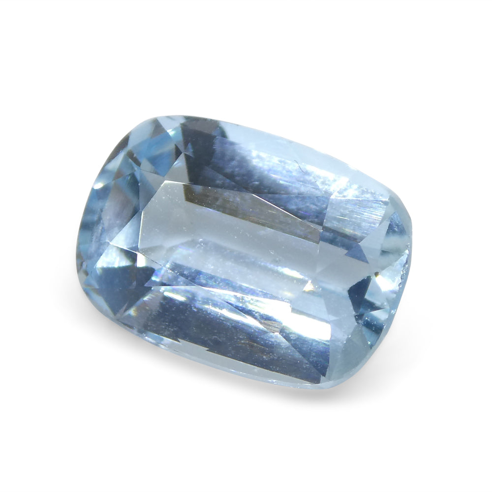 3.16ct Cushion Blue Aquamarine from Brazil - Skyjems Wholesale Gemstones