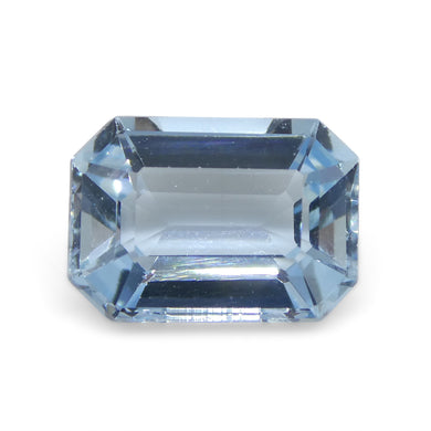 2.38ct Emerald Cut Blue Aquamarine from Brazil - Skyjems Wholesale Gemstones