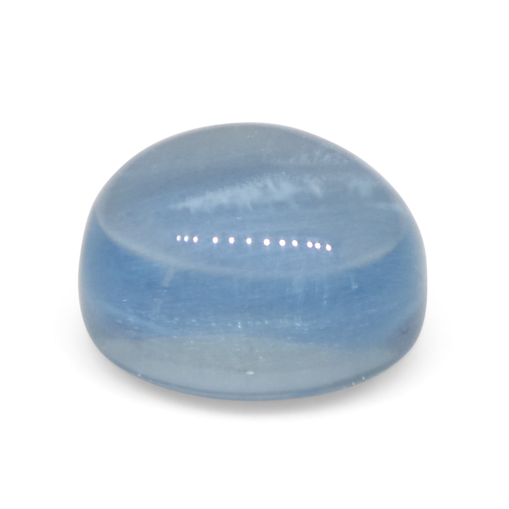 2.95ct Oval Cabochon Blue Aquamarine from Brazil - Skyjems Wholesale Gemstones