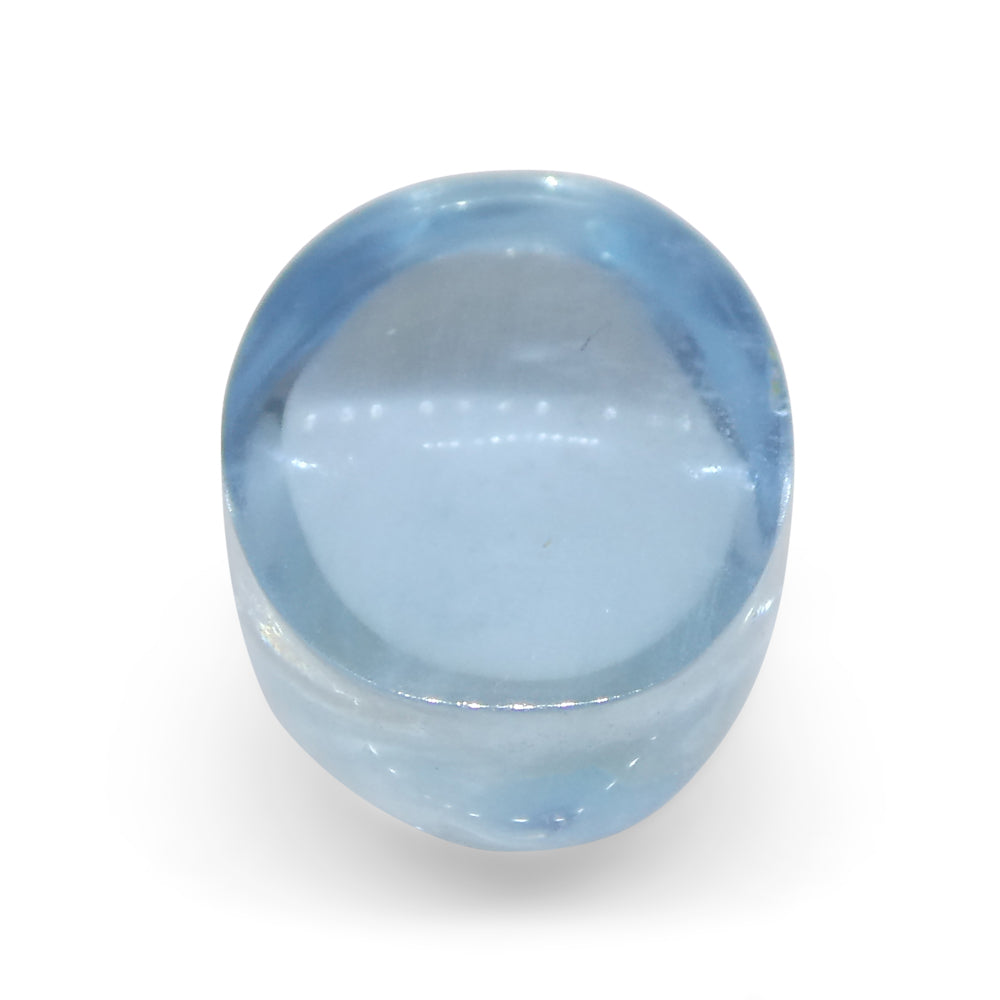 2.95ct Oval Cabochon Blue Aquamarine from Brazil - Skyjems Wholesale Gemstones