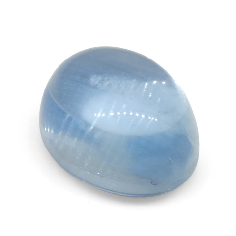 2.95ct Oval Cabochon Blue Aquamarine from Brazil