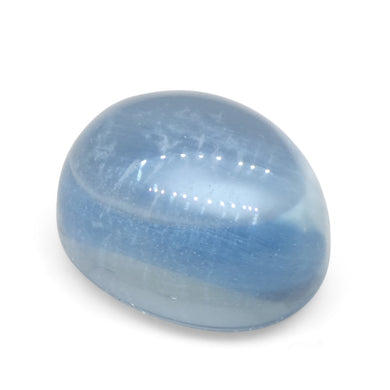 2.95ct Oval Cabochon Blue Aquamarine from Brazil - Skyjems Wholesale Gemstones
