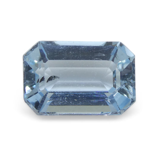 2.82ct Emerald Cut Blue Aquamarine from Brazil - Skyjems Wholesale Gemstones