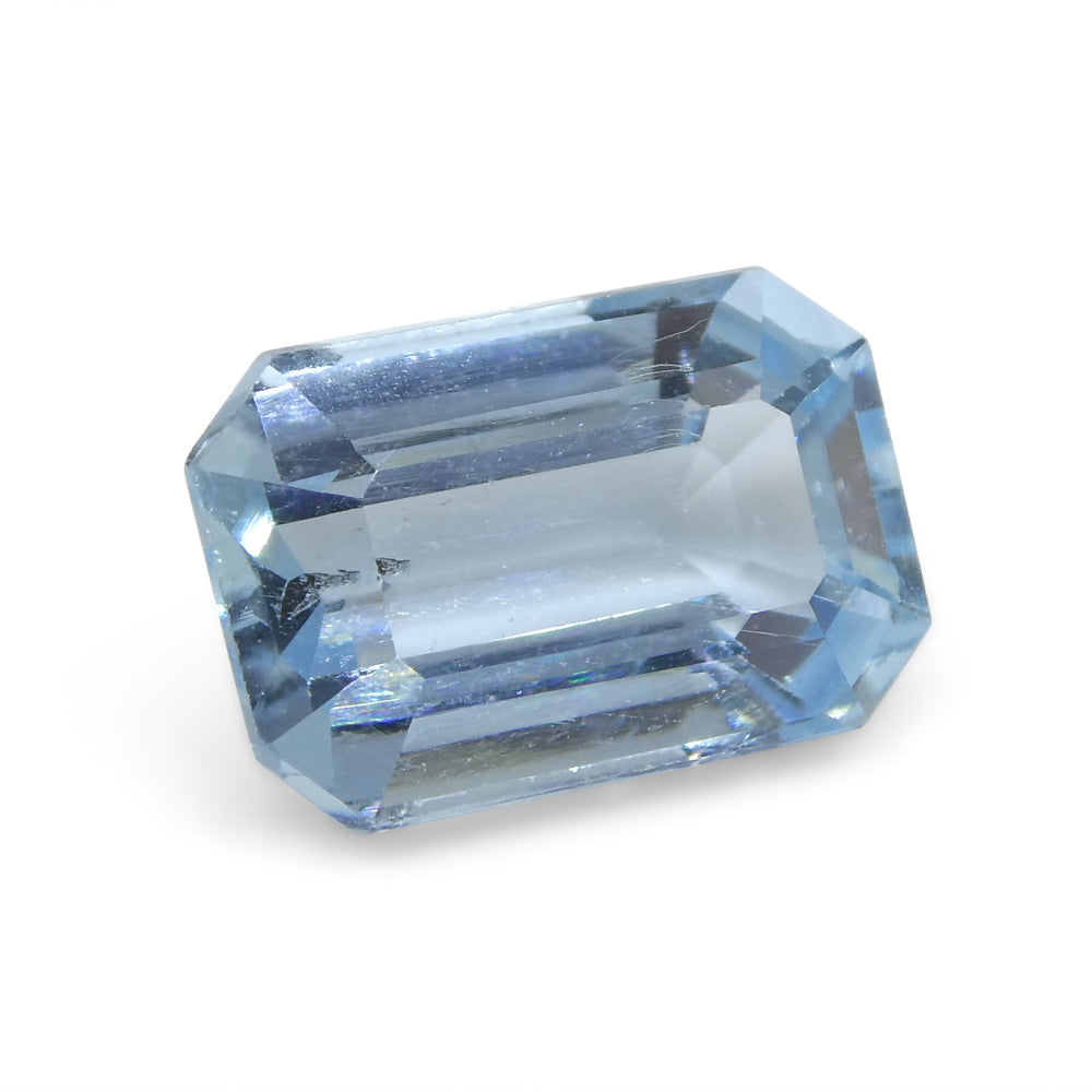 2.82ct Emerald Cut Blue Aquamarine from Brazil - Skyjems Wholesale Gemstones