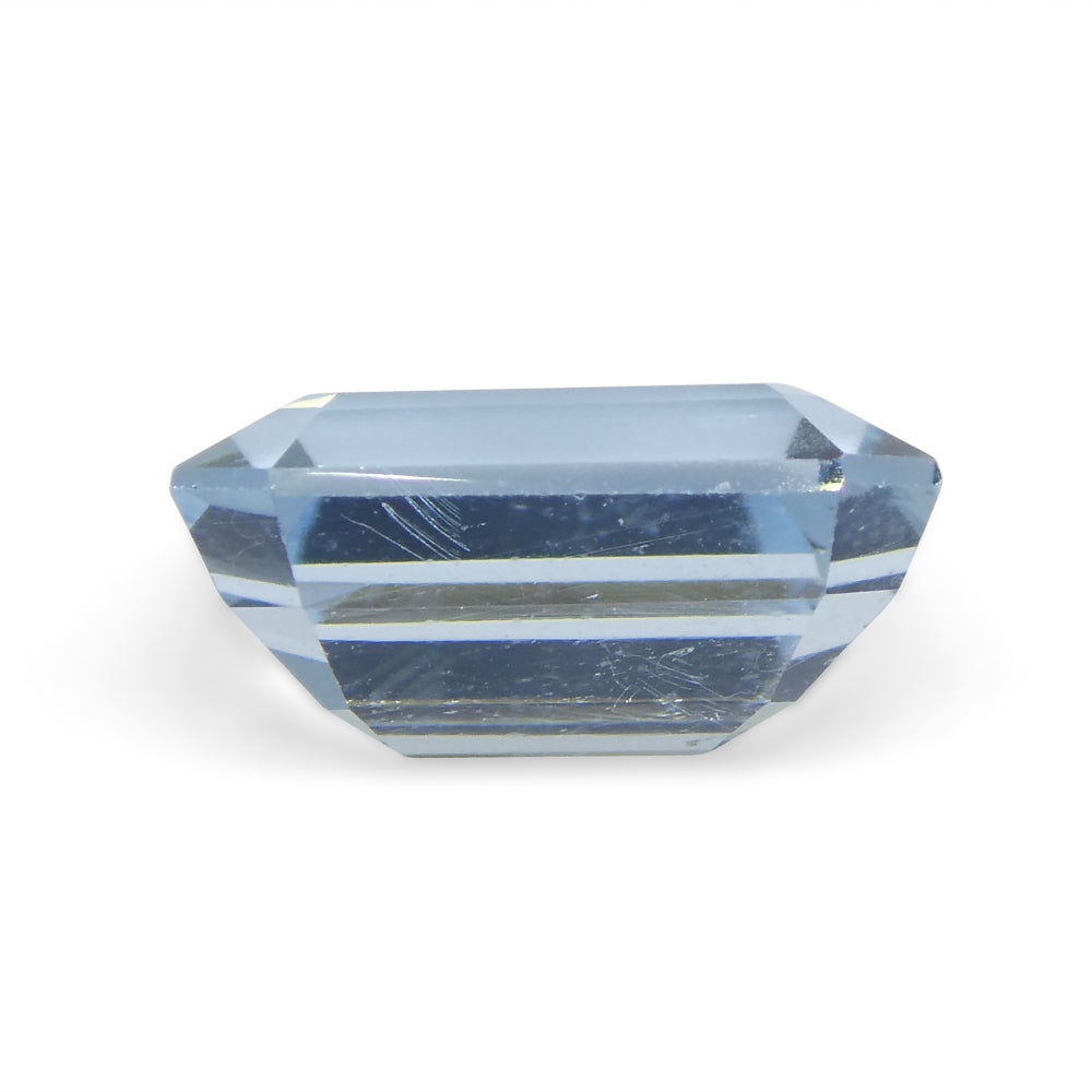 2.82ct Emerald Cut Blue Aquamarine from Brazil - Skyjems Wholesale Gemstones