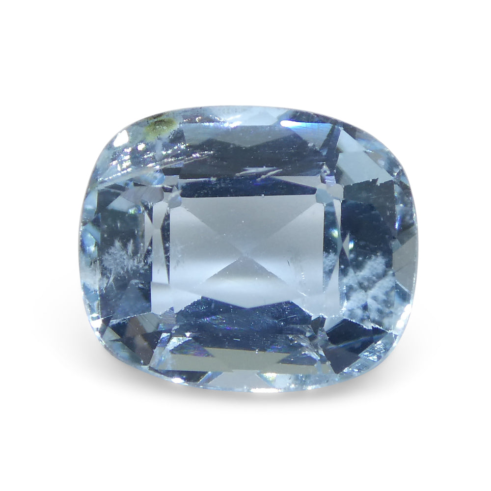 3.6ct Cushion Blue Aquamarine from Brazil - Skyjems Wholesale Gemstones