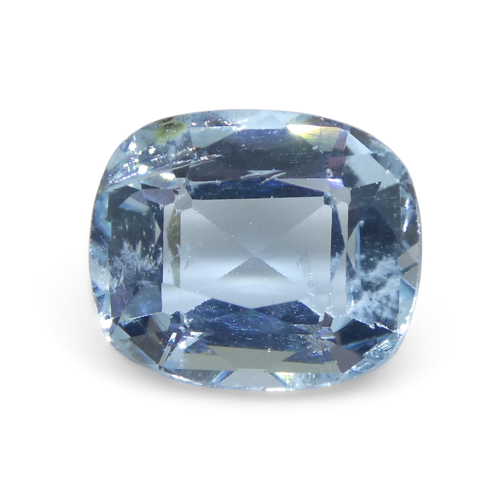 Stunning 3.6ct Brazilian Blue Aquamarine Cushion Cut Gemstone from SkyJems Premium Gem Collection