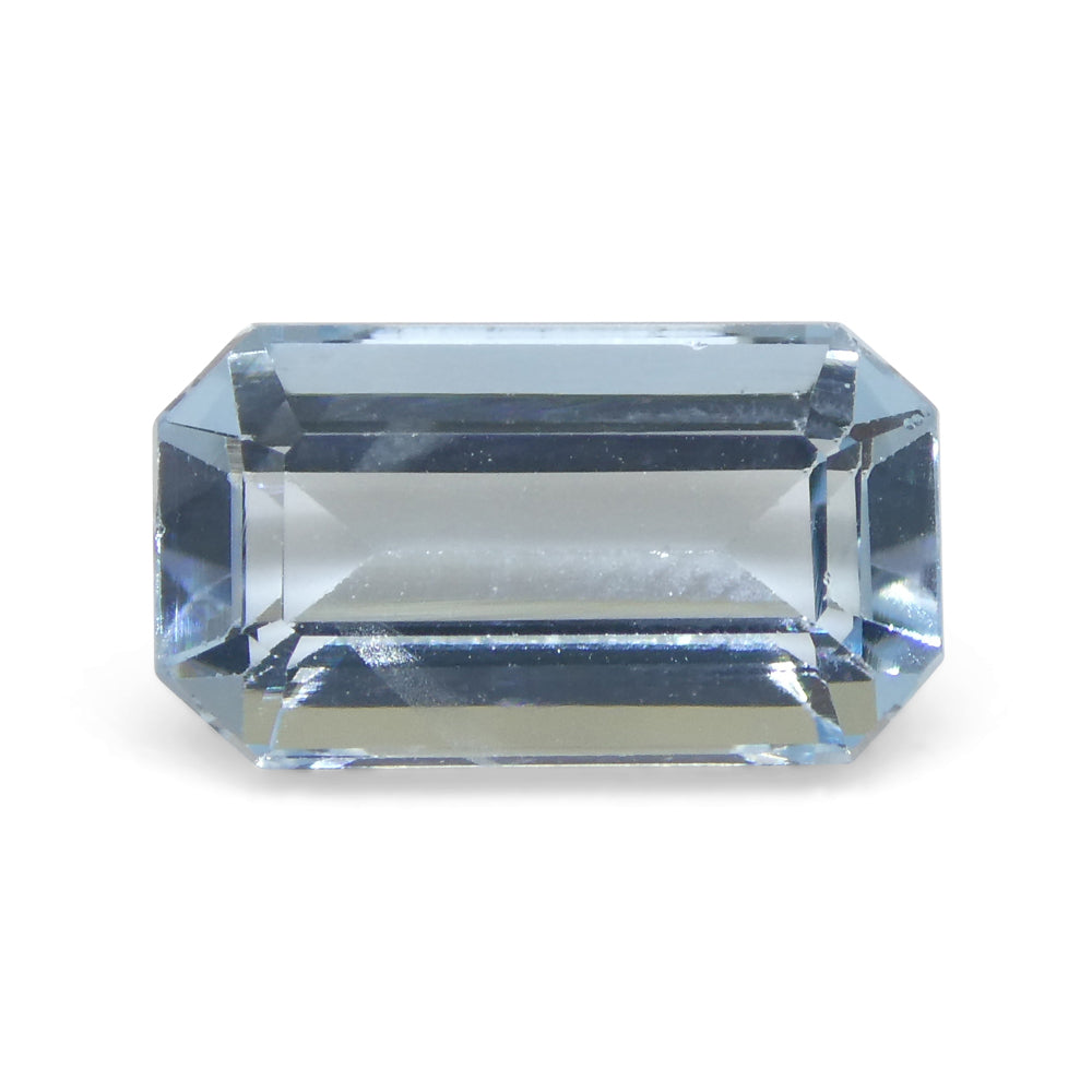 2.17ct Emerald Cut Blue Aquamarine from Brazil - Skyjems Wholesale Gemstones