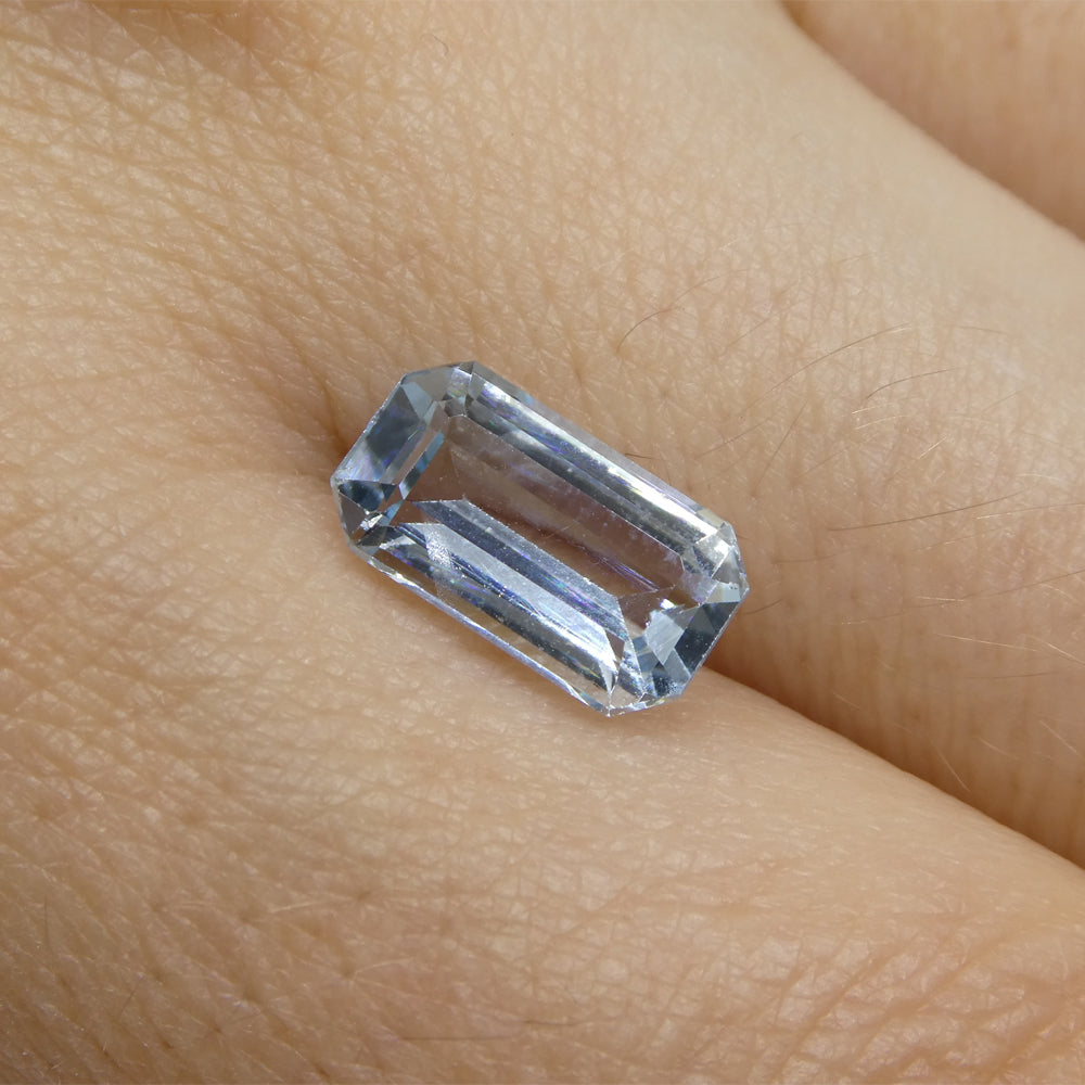 2.17ct Emerald Cut Blue Aquamarine from Brazil - Skyjems Wholesale Gemstones