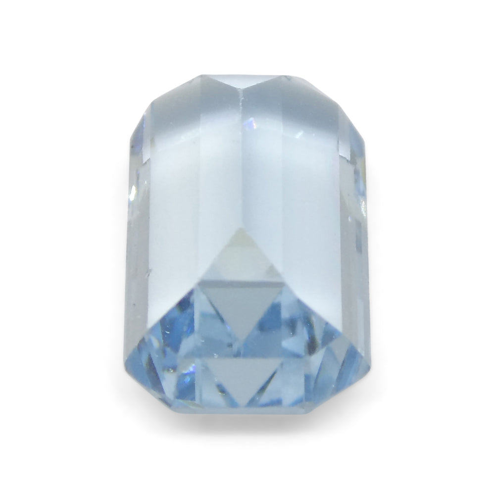 2.17ct Emerald Cut Blue Aquamarine from Brazil - Skyjems Wholesale Gemstones