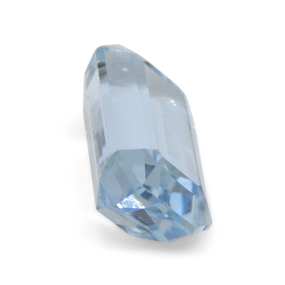 2.17ct Emerald Cut Blue Aquamarine from Brazil - Skyjems Wholesale Gemstones