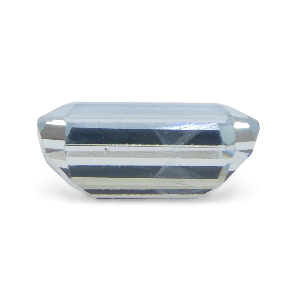 2.17ct Emerald Cut Blue Aquamarine from Brazil - Skyjems Wholesale Gemstones