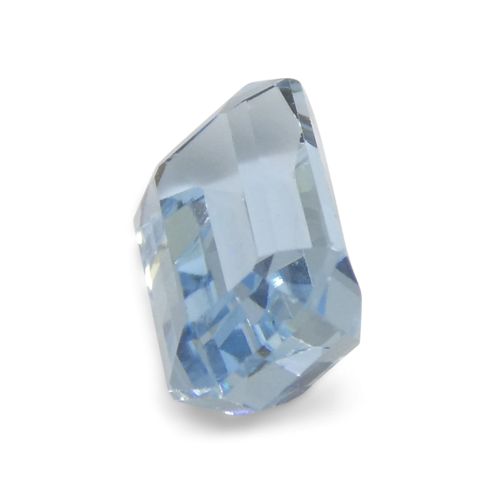 2.17ct Emerald Cut Blue Aquamarine from Brazil - Skyjems Wholesale Gemstones