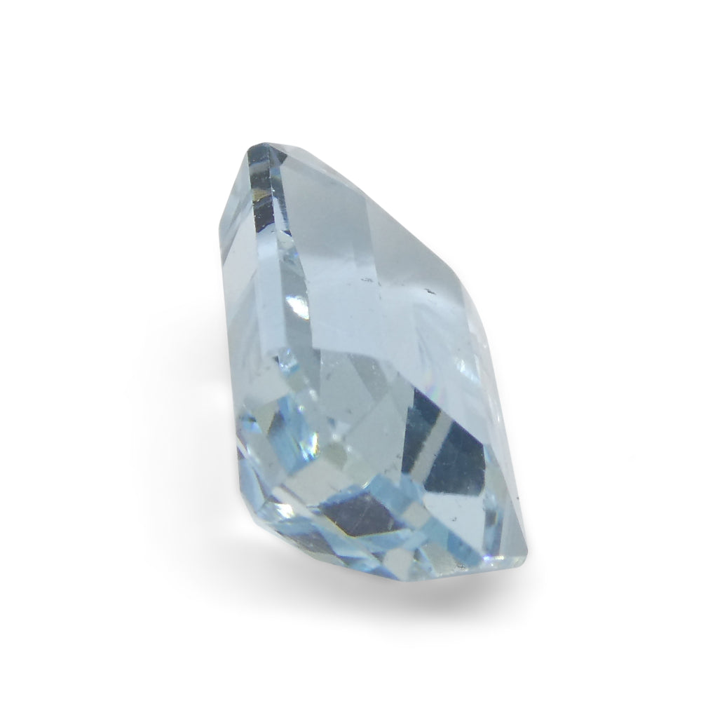 3.13ct Emerald Cut Blue Aquamarine from Brazil - Skyjems Wholesale Gemstones