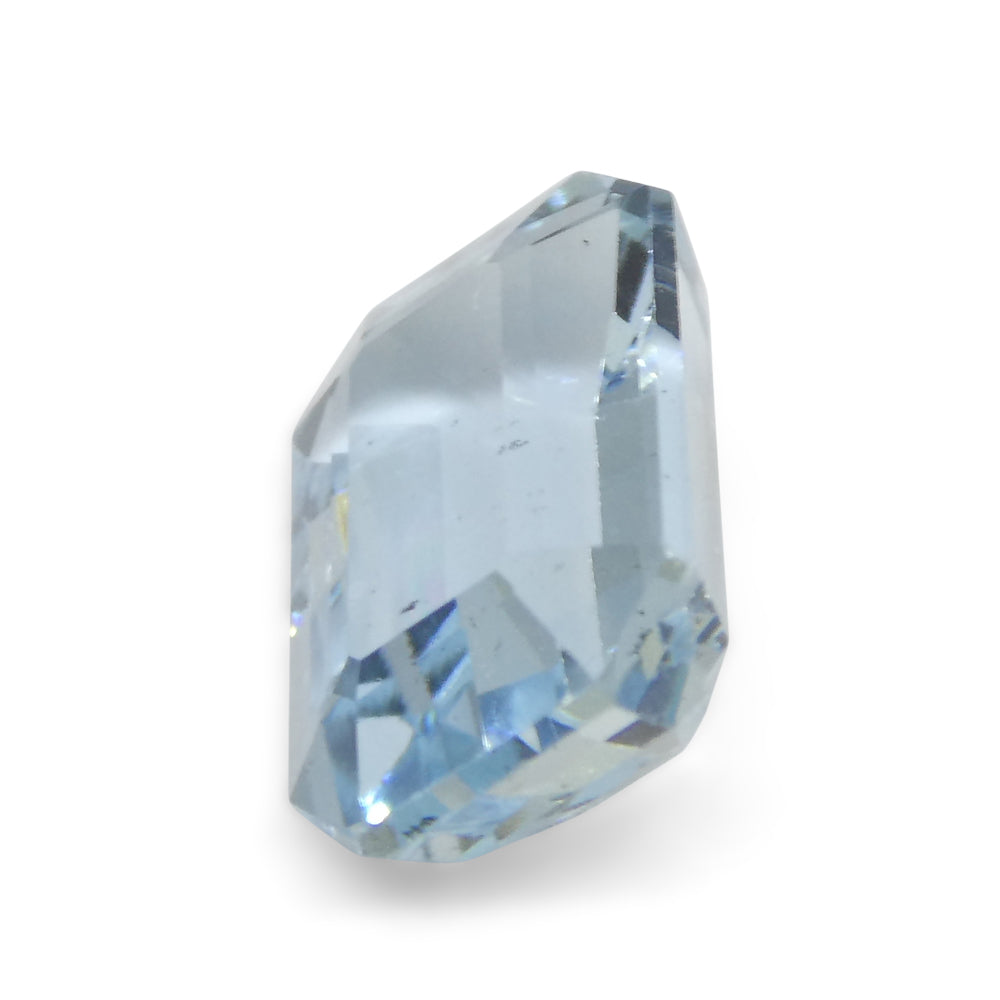 3.13ct Emerald Cut Blue Aquamarine from Brazil - Skyjems Wholesale Gemstones