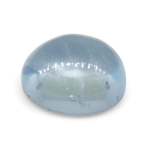 3.29ct Oval Cabochon Blue Aquamarine from Brazil