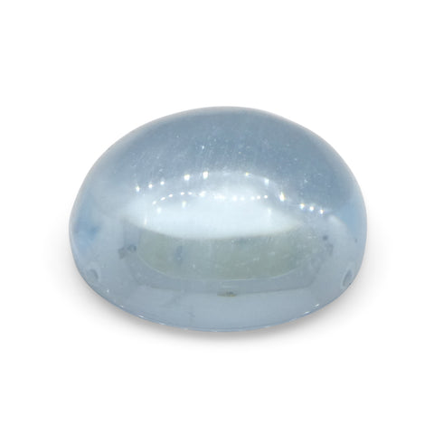 3.29ct Oval Cabochon Blue Aquamarine from Brazil